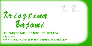 krisztina bajomi business card